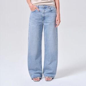 AGOLDE Low Curve Light Blue Wide-Leg Jeans, 30